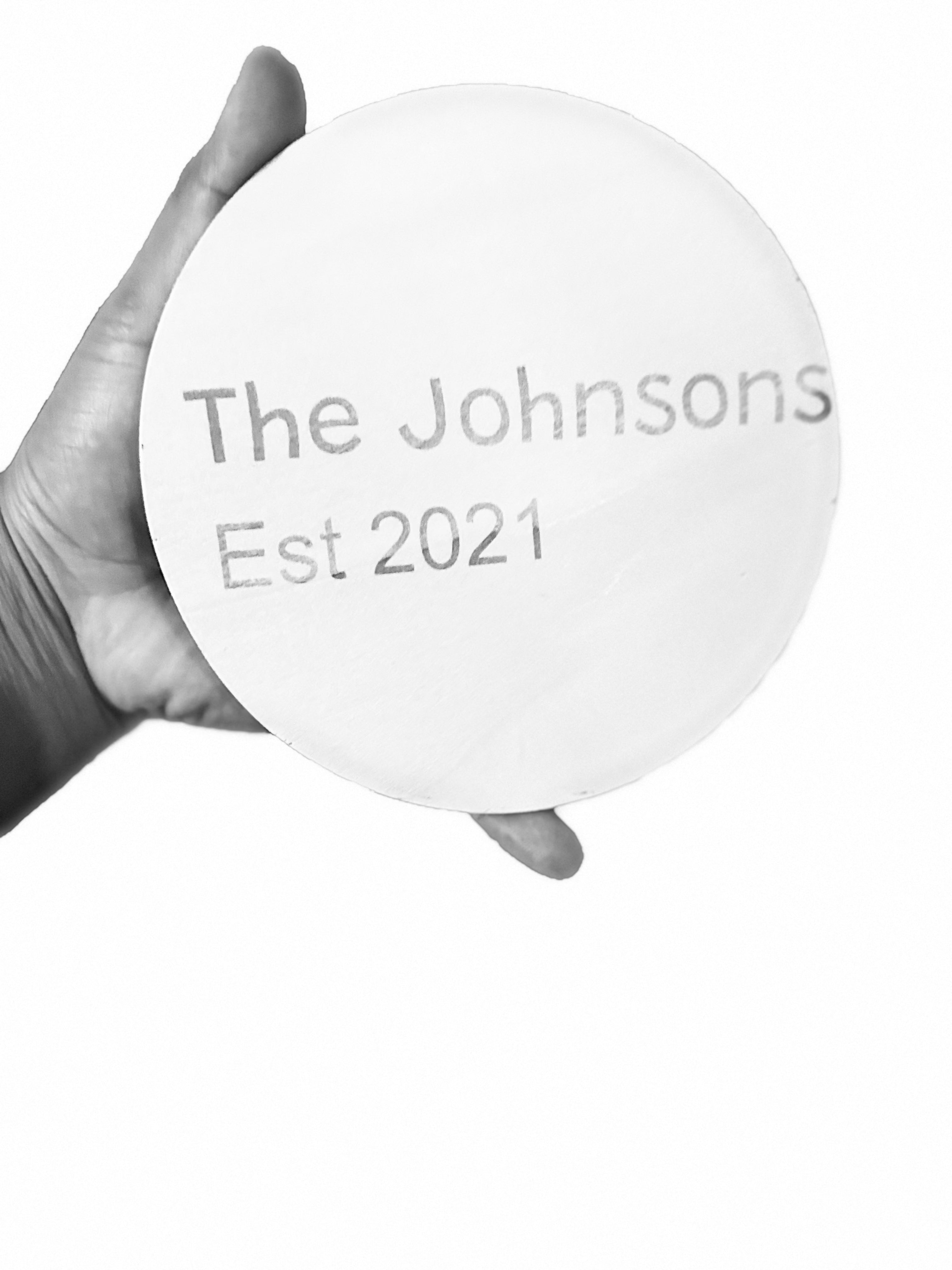 Custom family name engraved sign