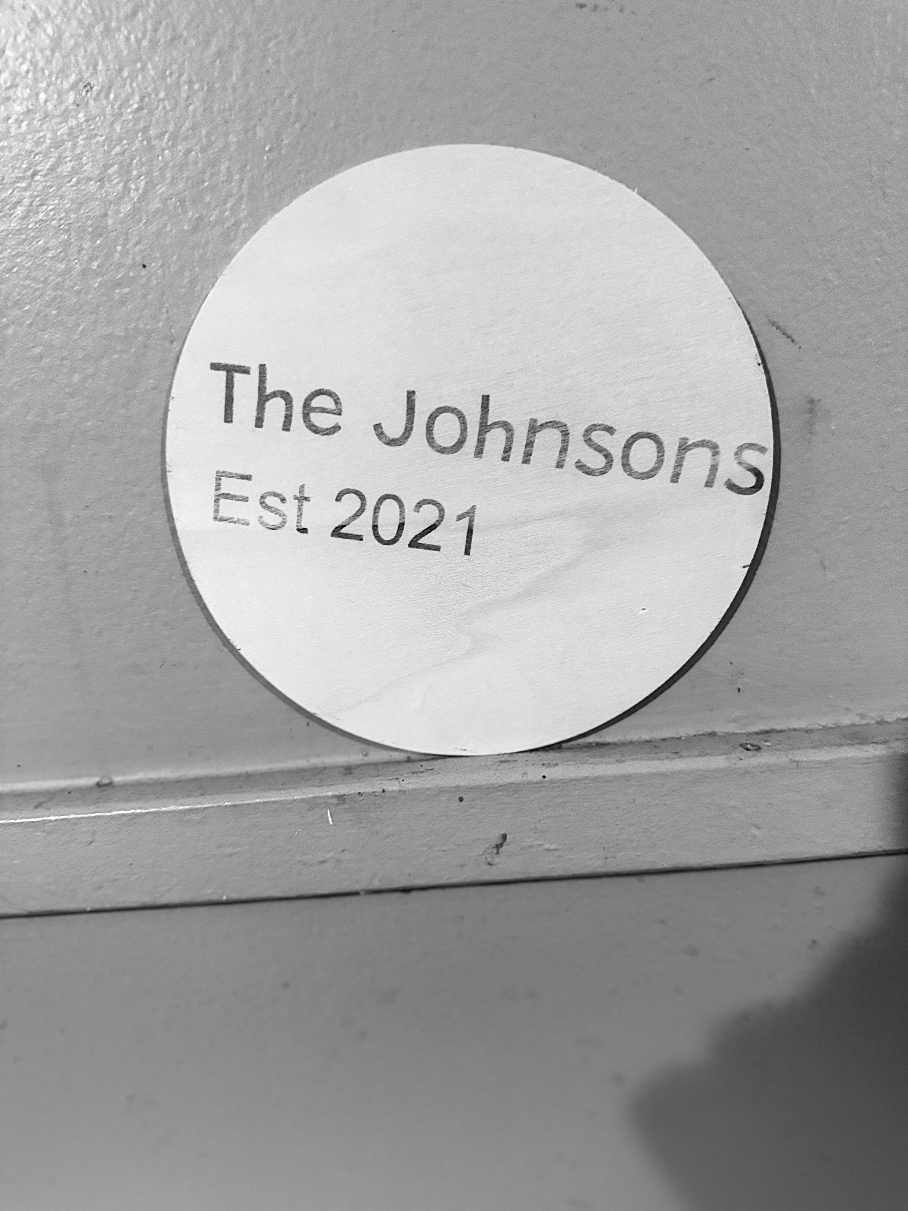 Custom family name engraved sign