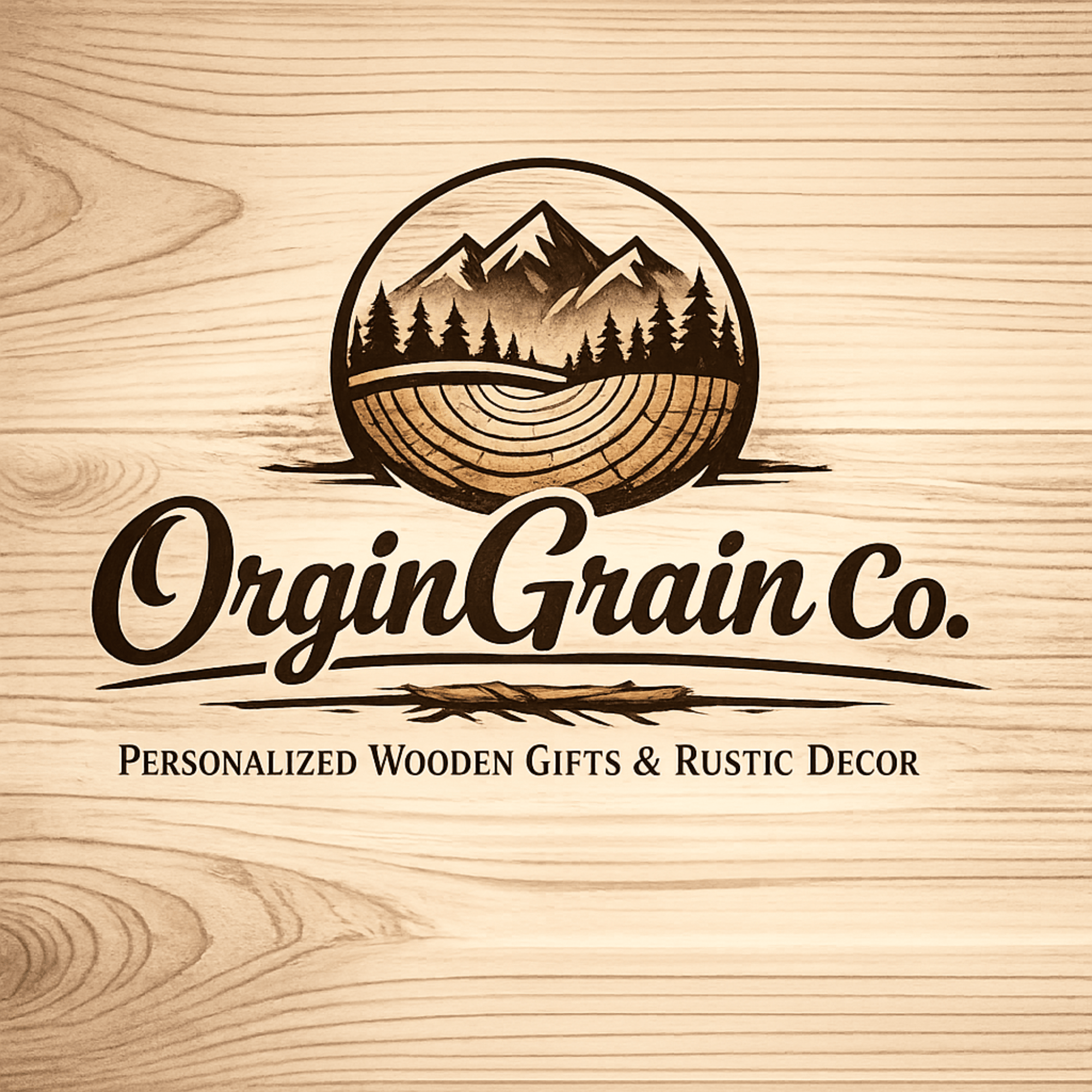 Custom All - Natural Wood Engraving | Handmade Outdoor Nature Gift - Orgingrain.co