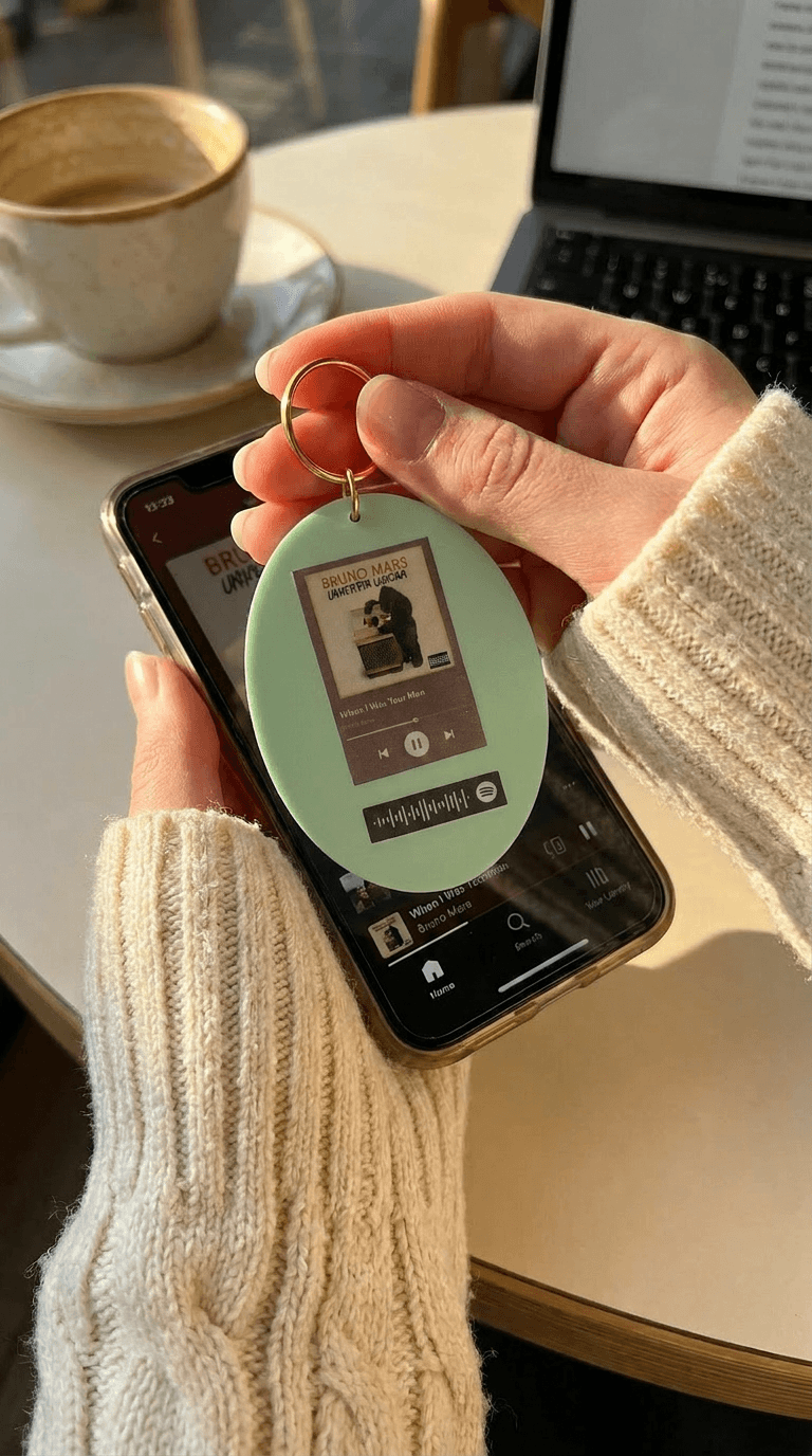 Custom Glasscode Spotify Keychain - Orgingrain.co