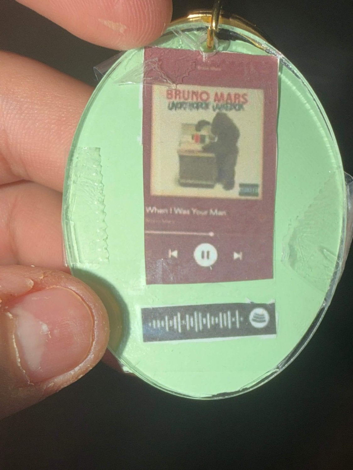 Custom Glasscode Spotify Keychain - Orgingrain.co
