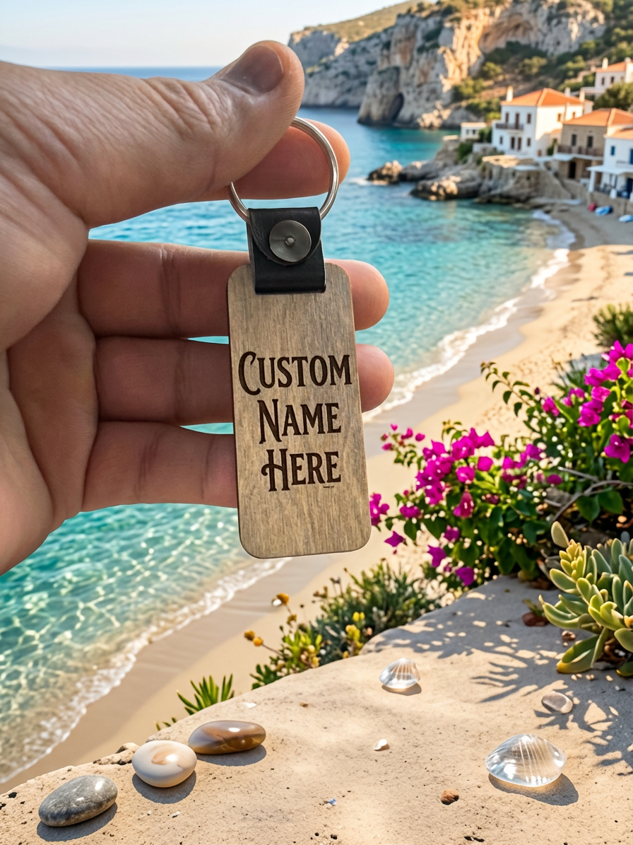 Custom name wood keychain - Orgingrain.co